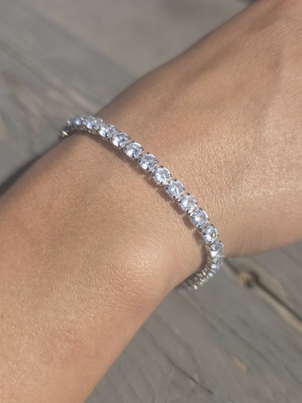 Classic White Crystal Tennis Bracelet